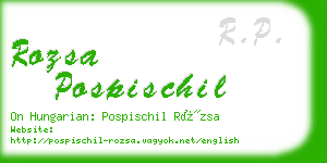 rozsa pospischil business card